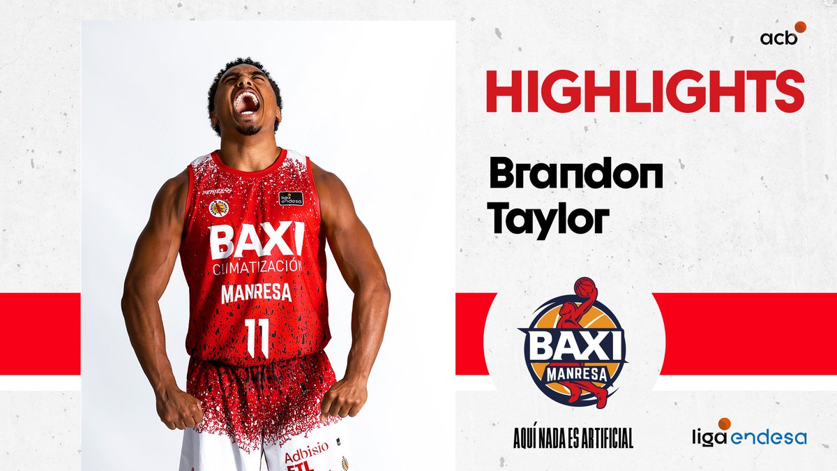 🔥 Brandon Charles Malik Taylor, el 𝙛𝙪𝙚𝙜𝙤 de BAXI Kids&Us Manresa 2⃣2⃣ puntos 6⃣ rebotes 4⃣ asistencias 2⃣3⃣ de valoración #LigaEndesa | Brandon Taylor #ListosParaRomperla