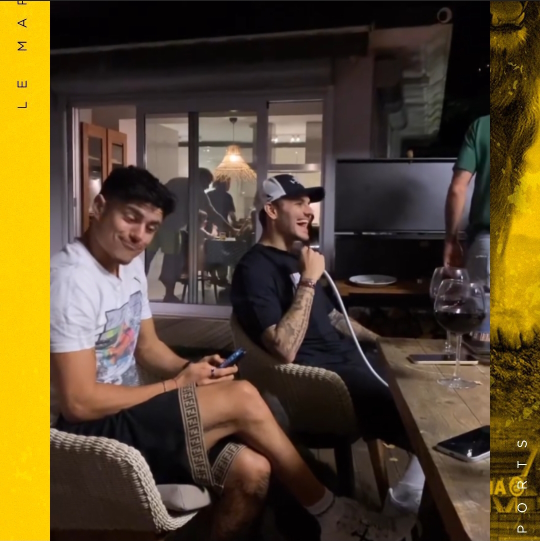 Mauro Icardi ve Lucas Torreira akşam yemeğinde.