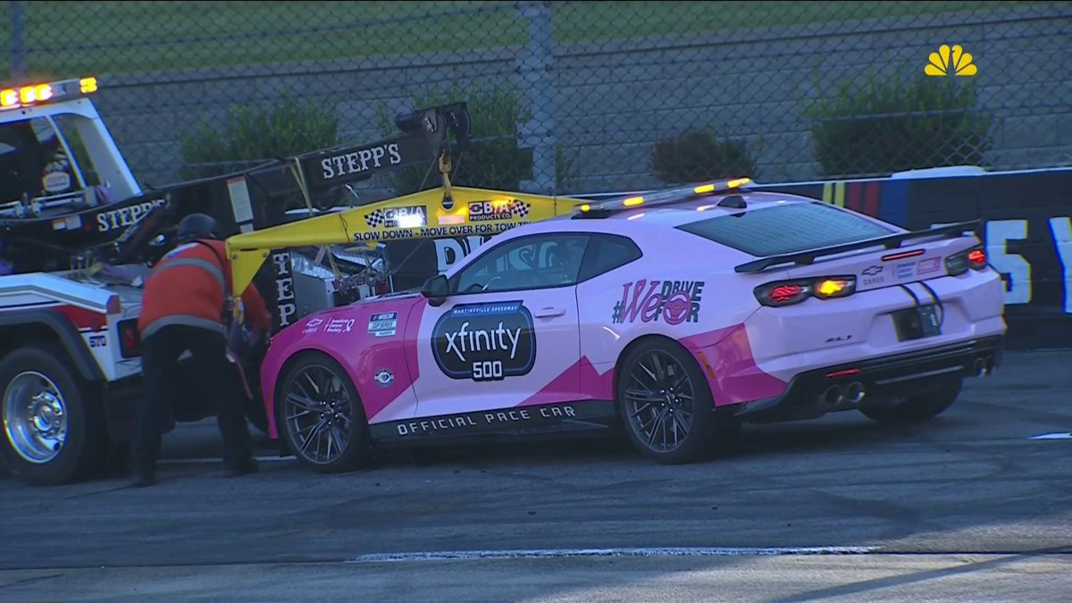 HAVE YOU EVER?! The pace car needed a tow truck. 😆 #NASCAR | NBC