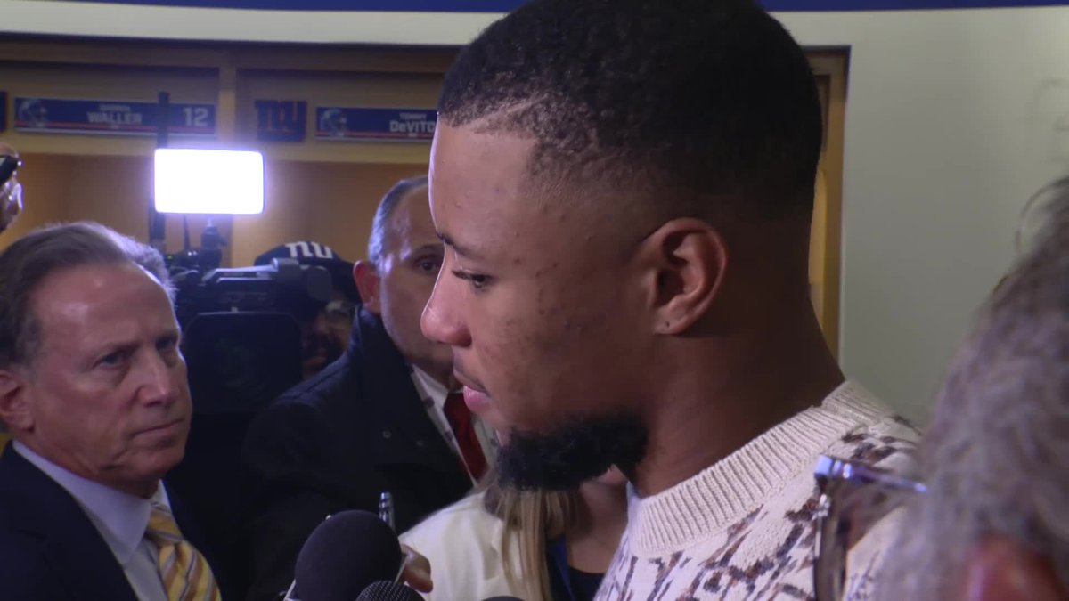 "We're still in the fight. Everything we want out there is still there." Saquon Barkley talks about his message to his teammates after a loss like this: