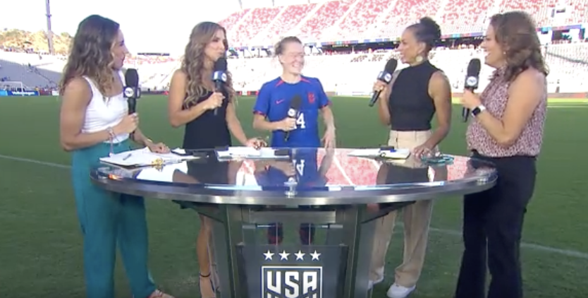 When Julie Foudy wants an interview post-match, she gets it 🎙️