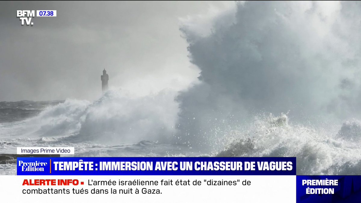 🌊 En immersion avec un chasseur de vagues, au cœur de la tempête Céline C'est l'image du jour par Adélaïde Malavaud