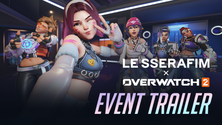 Get ready for the Overwatch 2 x LE SSERAFIM event 🎶 💥 Concert Clash Limited-Time Mode ✨ LE SSERAFIM Inspired Skins 👯‍♀️ 5 New Dance Emotes 🐀 Earn Legendary Fawksey James Junkrat Skin Play the limited-time Overwatch 2 x LE SSERAFIM Event on Nov 1 🎶