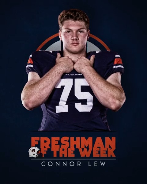 🏈 WK9 | SEC Football Player of the Week FRESHMAN: Connor Lew Auburn Football x #SECFB