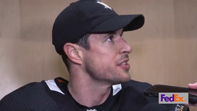 Crosby on the loss of Adam Johnson: "It's something that we've all been thinking about. Our thoughts and prayers are with his family and loved ones. Just a great guy, a great teammate, had an awesome attitude while he was here. Just genuinely happy to be playing in the NHL."