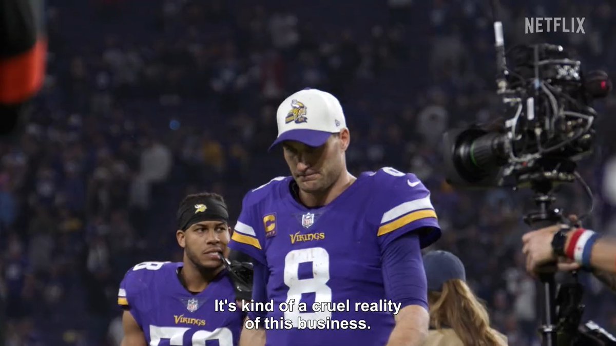 Kirk Cousins' words from the end of netflix⁷'s Quarterback hit different today 💔 Class act through and through @vikings