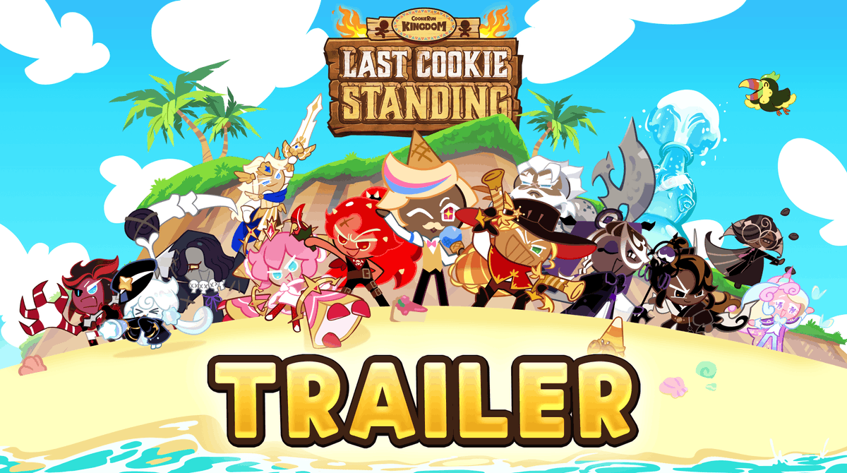 IT'S #LastCookieStanding TRAILER TIME! 👀What will these brave warriors discover in the harsh conditions of the Desserted Island? Will they unite together? Or tear each other apart... Find out during our premiere on 11/8 @ 9:00 PST! 🏝️ #CookieRun #CookieRunKingdom #WebSeries
