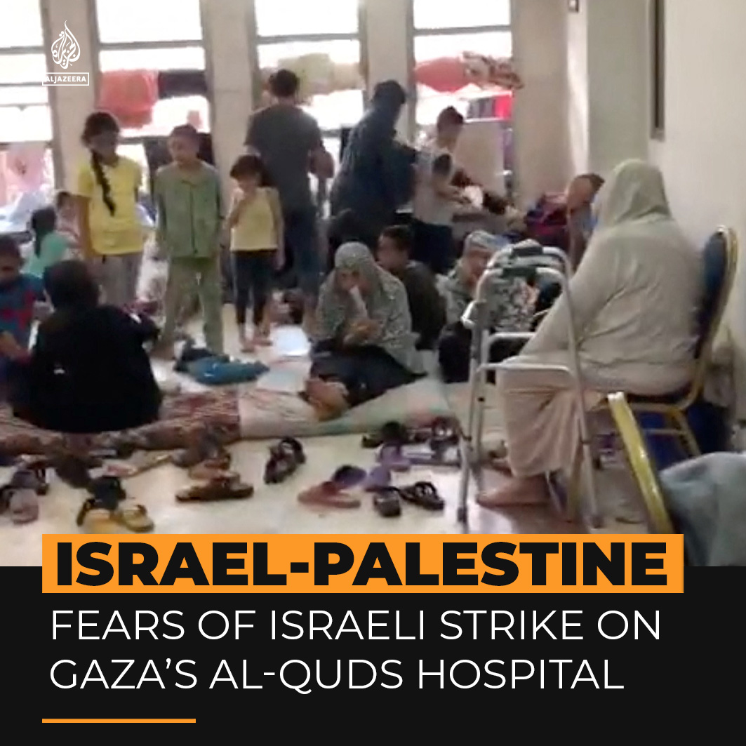 Dust and smoke filled the overcrowded al-Quds Hospital in Gaza when Israel bombed the surrounding area after ordering the facility be evacuated. Here's what you need to know ⤵️