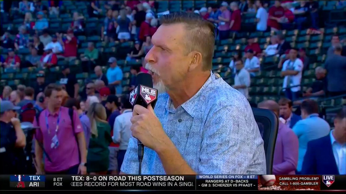 The Big Unit knows a thing or two about #WorldSeries baseball in Arizona! Legendary southpaw Randy Johnson joined us on #MLBTonight to relive that 2001 Arizona Diamondbacks championship and detail the strength of this 2023 ballclub.