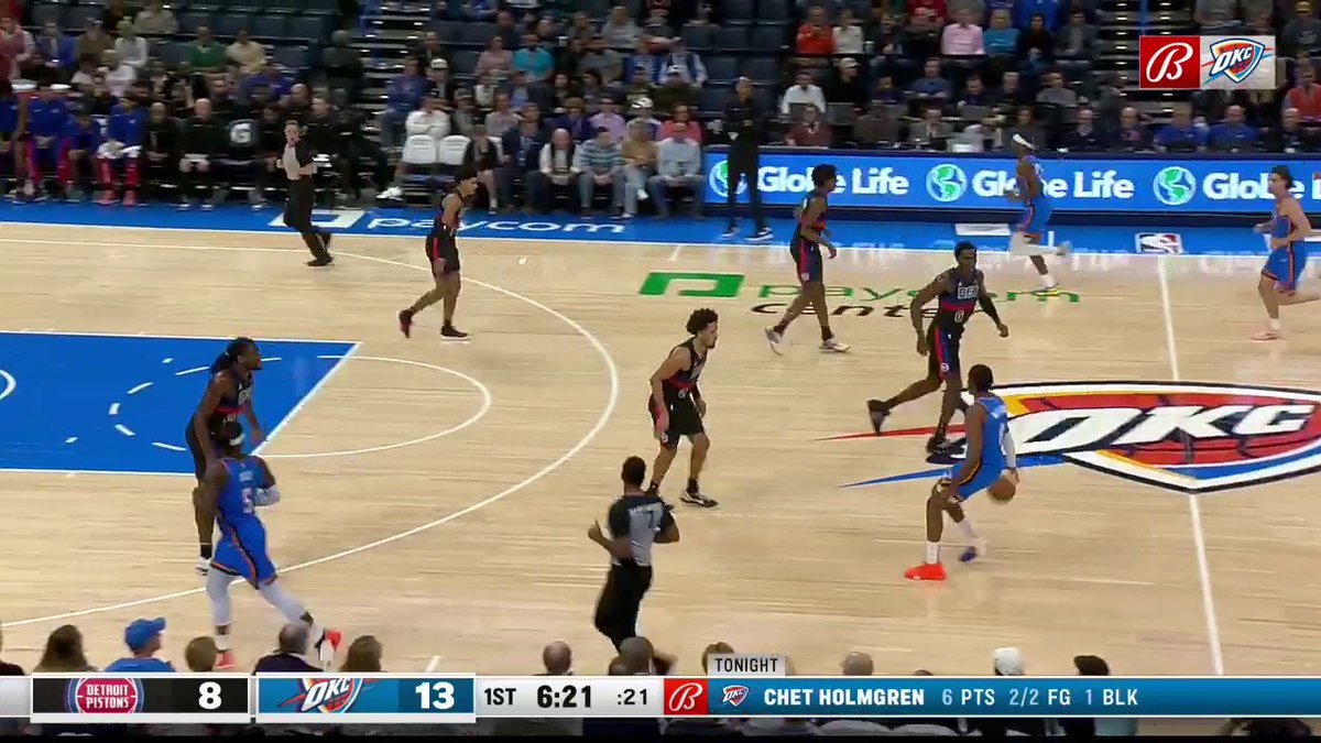 Chet Holmgren is ON FIRE from 3 😤 #ThunderUp | OKC THUNDER | 📺: BSOK