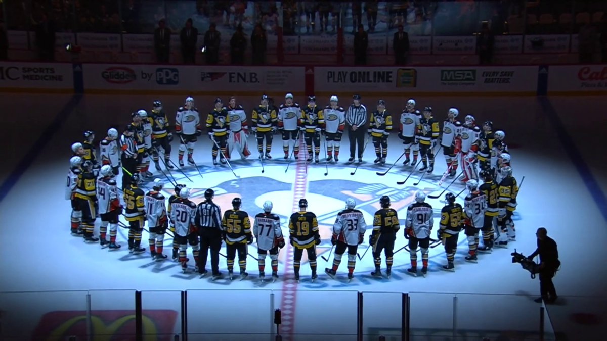 The Pittsburgh Penguins honored Adam Johnson before their game on Monday night.