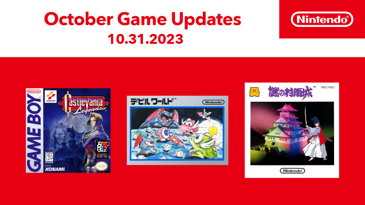 Three classic titles are now live for #NintendoSwitchOnline members! #NES: ☑️ The Mysterious Murasame Castle ☑️ DEVIL WORLD #GameBoy: ☑️ Castlevania Legends