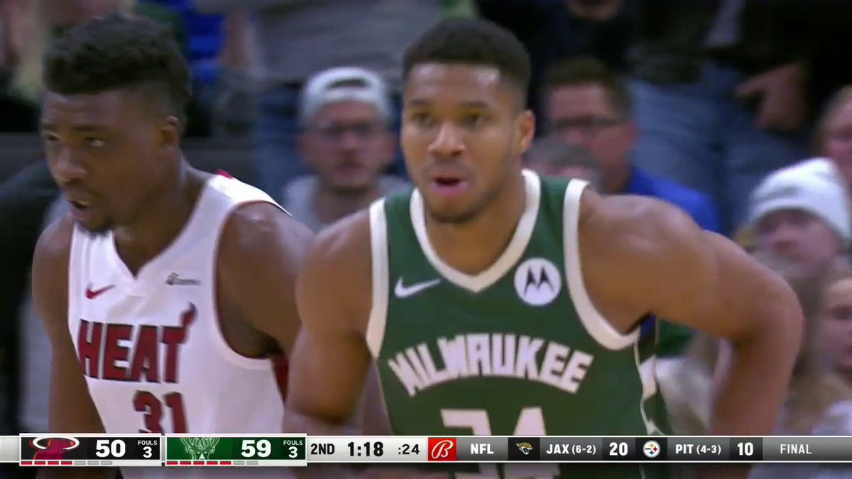 Giannis with the flush! #FearTheDeer