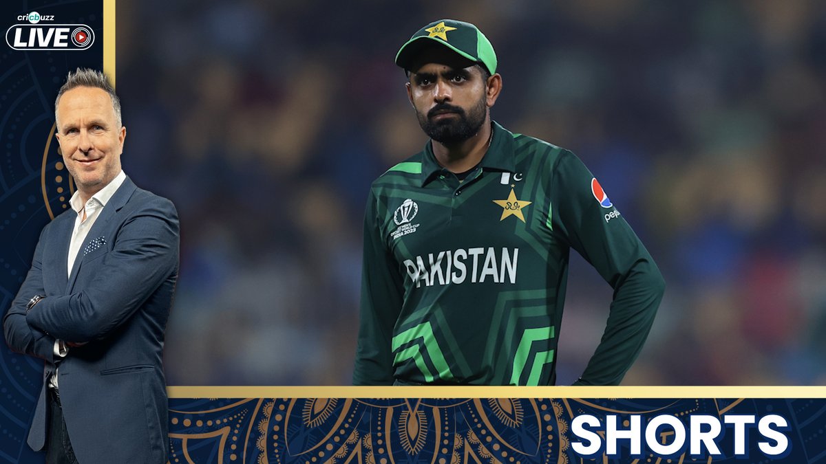 'Don't like the lack of respect #BabarAzam is being shown, it's a disgrace' Michael Vaughan & Harsha Bhogle talk about #Babar's captaincy, on #CricbuzzLive #PAKvsBAN #CWC23