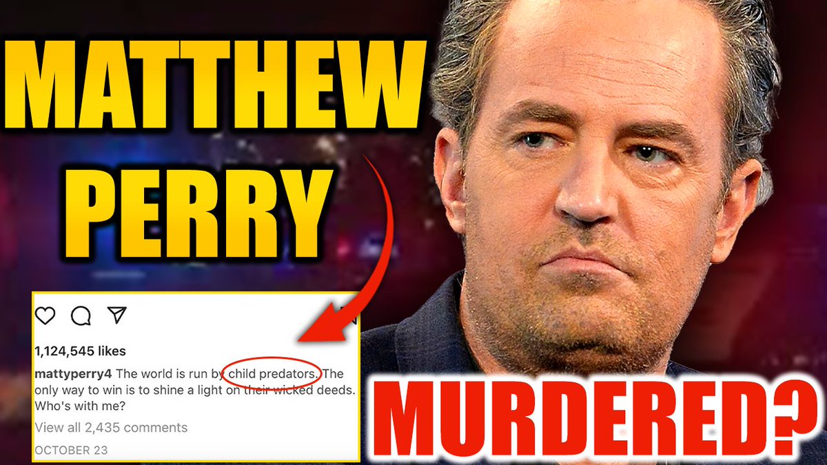 Matthew Perry Vowed To Expose Hollywood Pedophile Ring Before He Was Found Dead ... WATCH: 👇