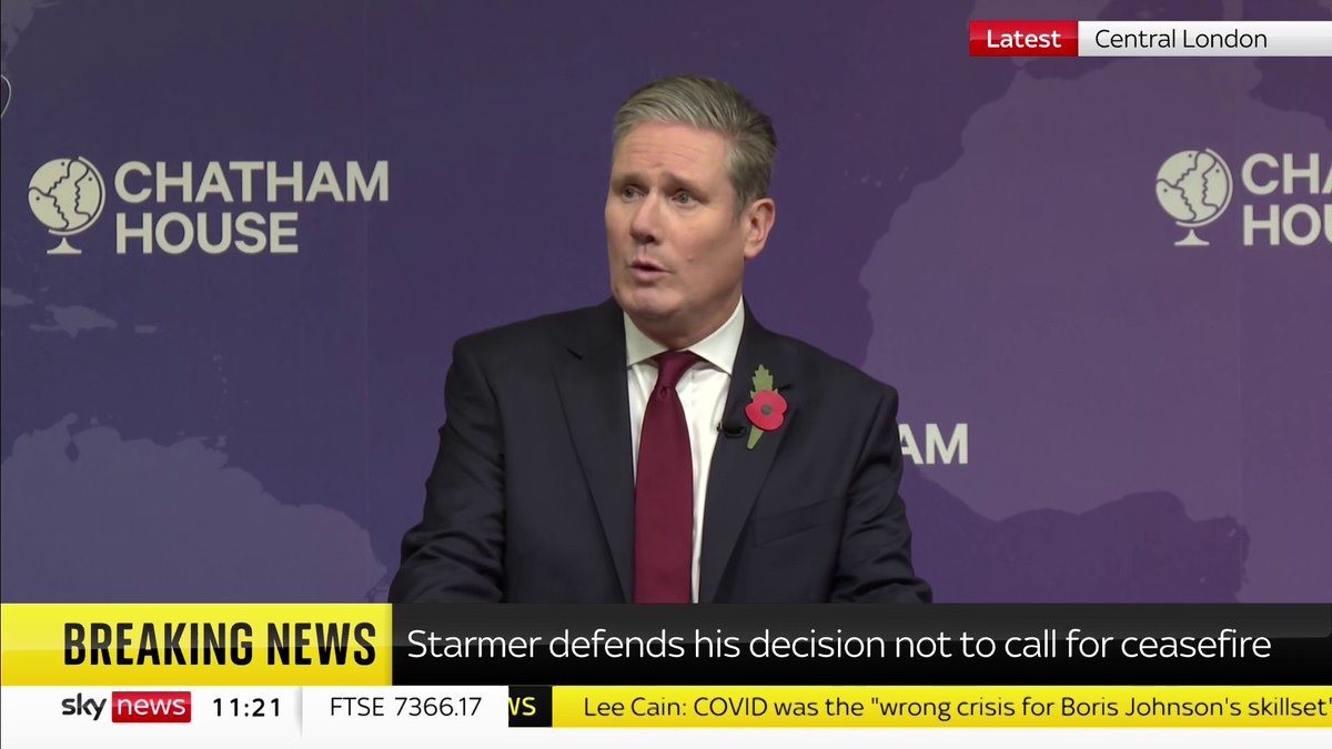 'While I understand calls for a ceasefire I do not believe it is the correct position'. Labour Leader Sir Keir Starmer says "the only credible approach" is taking a humanitarian pause. 📺 Sky 501, Virgin 602, Freeview 233 and YouTube