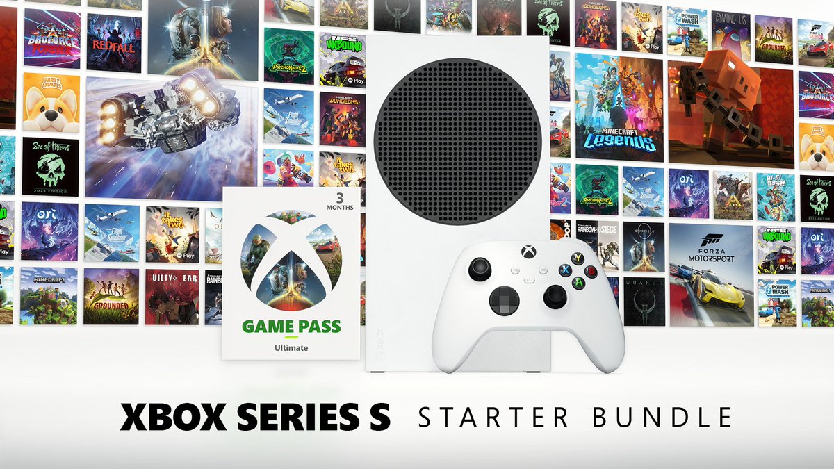 One console. Hundreds of games. Endless fun. Get the Xbox Series S – Starter Bundle today:
