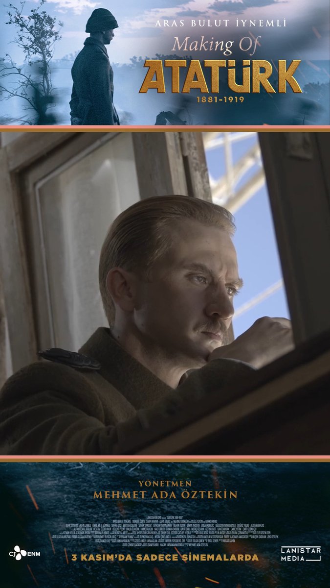 “Fikirlerini anlamaya, hissettiklerini hissetmeye…” "Mehmet Ada Öztekin filmi" olan #ATATÜRK 1. Film 3 Kasım’da sinemalarda! 🎥 #AtatürkFilmi #AtatürkTheMovie Lanistar Media Aras Bulut İYNEMLİ