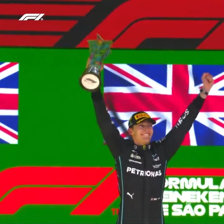 You never forget your first win 🏆 George Russell was the star of the show 12 months ago 🤩 #BrazilGP Mercedes-AMG PETRONAS F1 Team