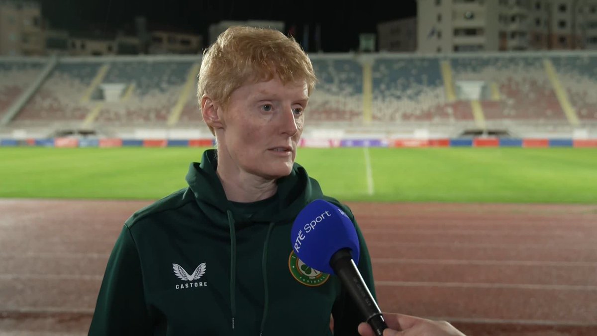 "It was absolute chaos" Ireland interim manager Eileen Gleeson reacts in the wake of the 1-0 win over Albania in a Nations League match initially suspended at half-time following torrential rain in Shkoder #COYGIG #ALBIRL #IRLWNT