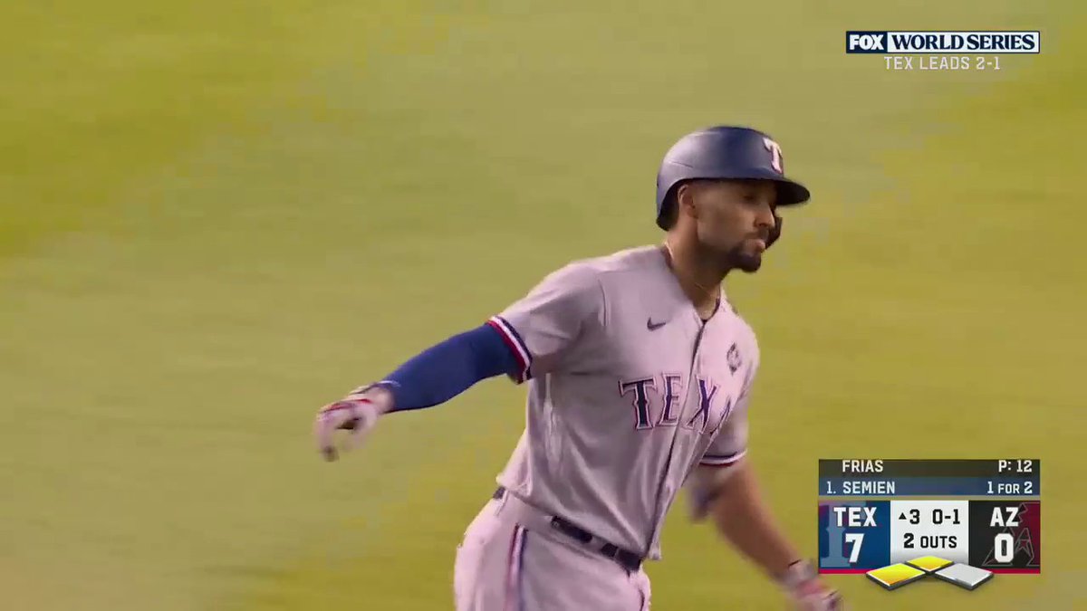 A 3-RUN HOMER FROM SEMIEN MAKES IT 10-0 Texas Rangers! 😱 📺: FOX