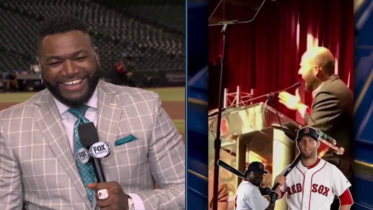 Big Papi spent 9 seasons playing with Dustin Pedroia and never learned his real name 🤣 The crew's reactions are priceless 😂