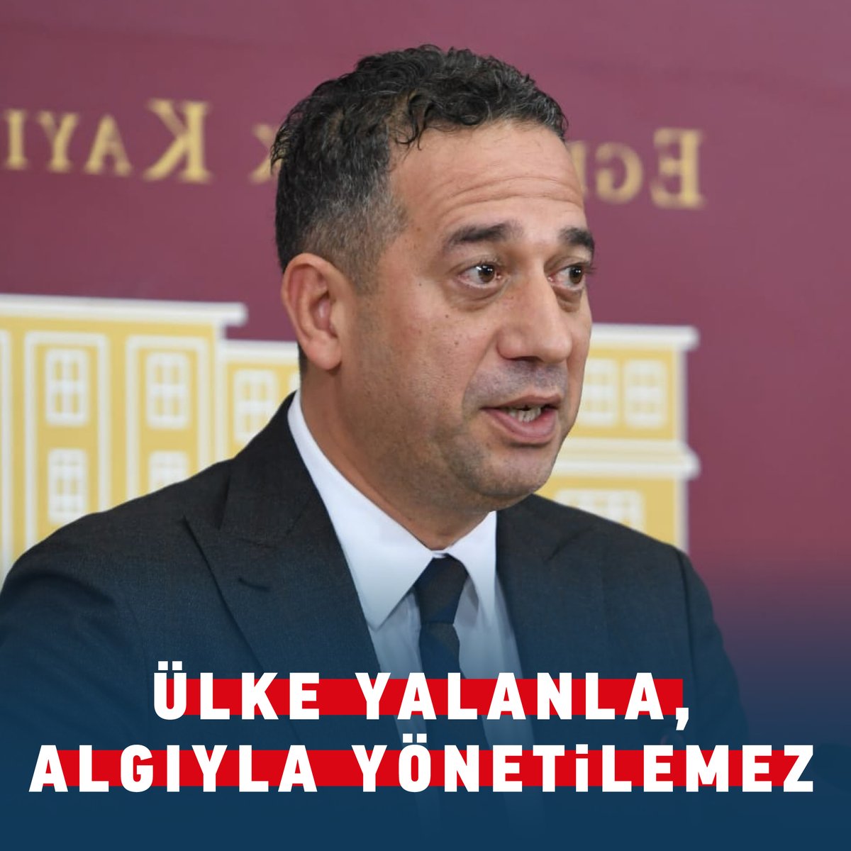 Grup Başkanvekilimiz Ali Mahir Başarır: “TÜİK suç işliyor. 11 bin 402 lira maaşlı işçi kardeşimin, 70 yaşındaki emekli amcamın, 2 bin lira bursla yaşamak zorunda olan öğrenci arkadaşımın hakkını gasp ediyor. Milyonlara yalan söylüyor. Bir ülke yalanla, algıyla yönetilemez.”
