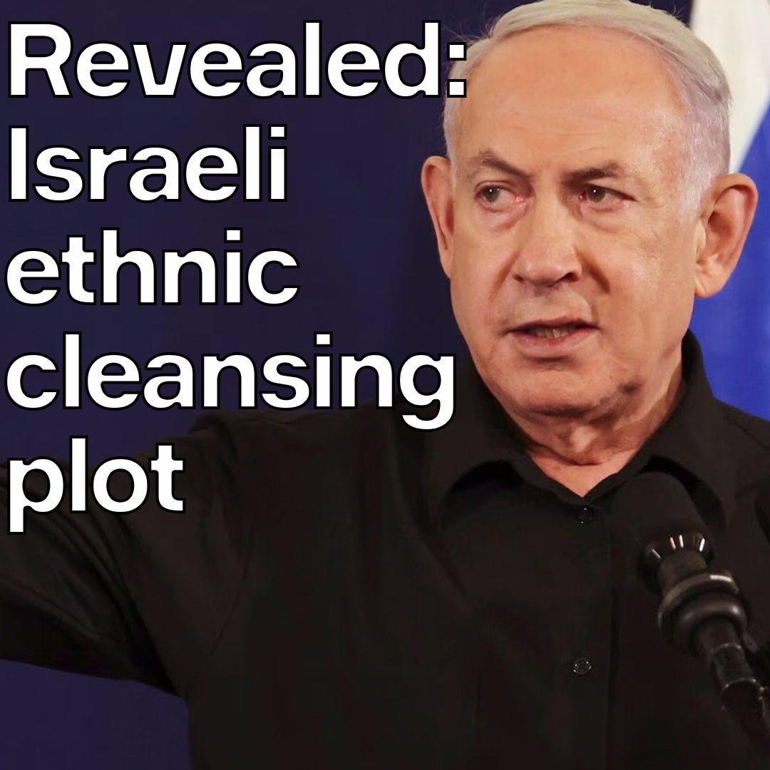 A leaked Israeli government document calls for the permanent mass ethnic cleansing of Gaza. Israeli politicians and officials are not hiding their support for war crimes. They're openly declaring it. They mean what they say - believe them.