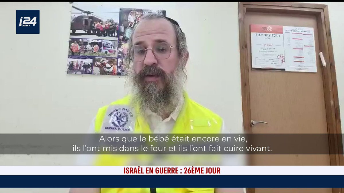 Massacres du 7 octobre : "Les terroristes du Hamas ont mis un bébé dans le four de la cuisine et l'ont fait cuire vivant." Asher Moskowitz, secouriste volontaire Zaka