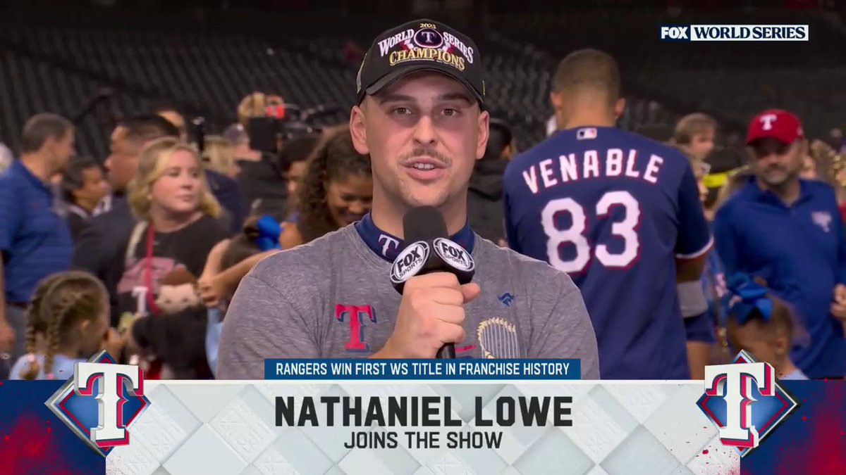 "If I'm not going to be there with you, this is the second best place I could be... I love you to the moon and back, and I'm so proud of you." Nathaniel Lowe has a heartfelt message for his mom at home, undergoing chemotherapy 🥹❤️