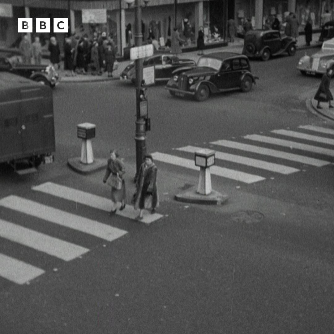 #OnThisDay 1951: Newsreel took a look at some of the first Zebra crossings which came into force in the UK on 31 October, aimed at improving pedestrian safety.