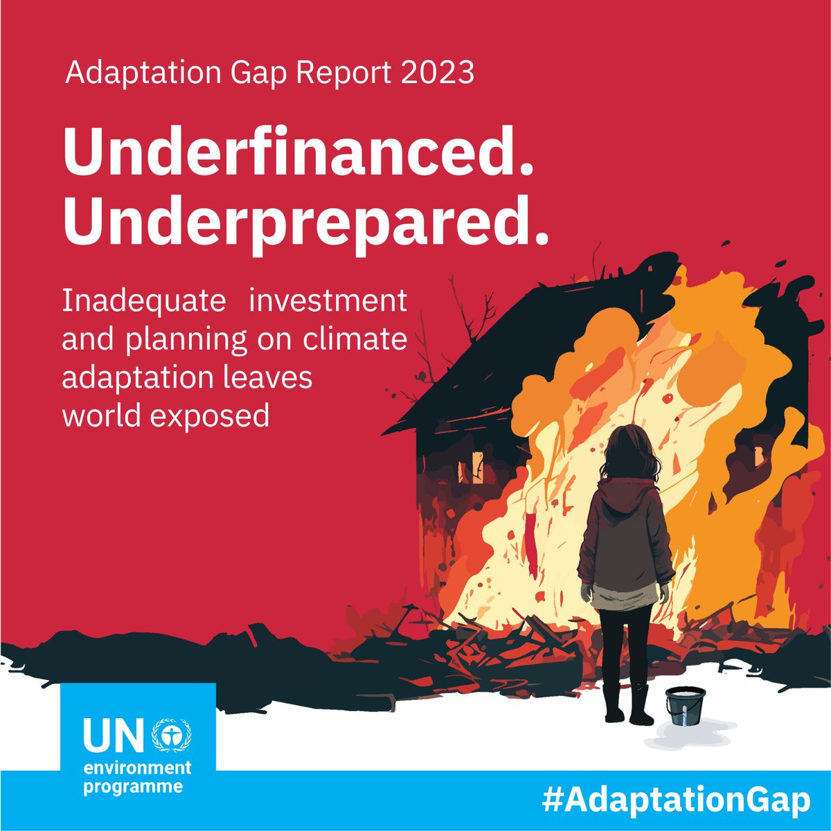 #ClimateAction should be rapidly accelerating, but it is not. Progress on adaptation is slowing on all fronts. UNEP's 2023 #AdaptationGap Report outlines what’s urgently needed in three key areas: finance, planning, and implementation.