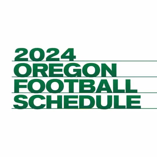 Let’s work. The official 2024 Oregon Football schedule. #GoDucks