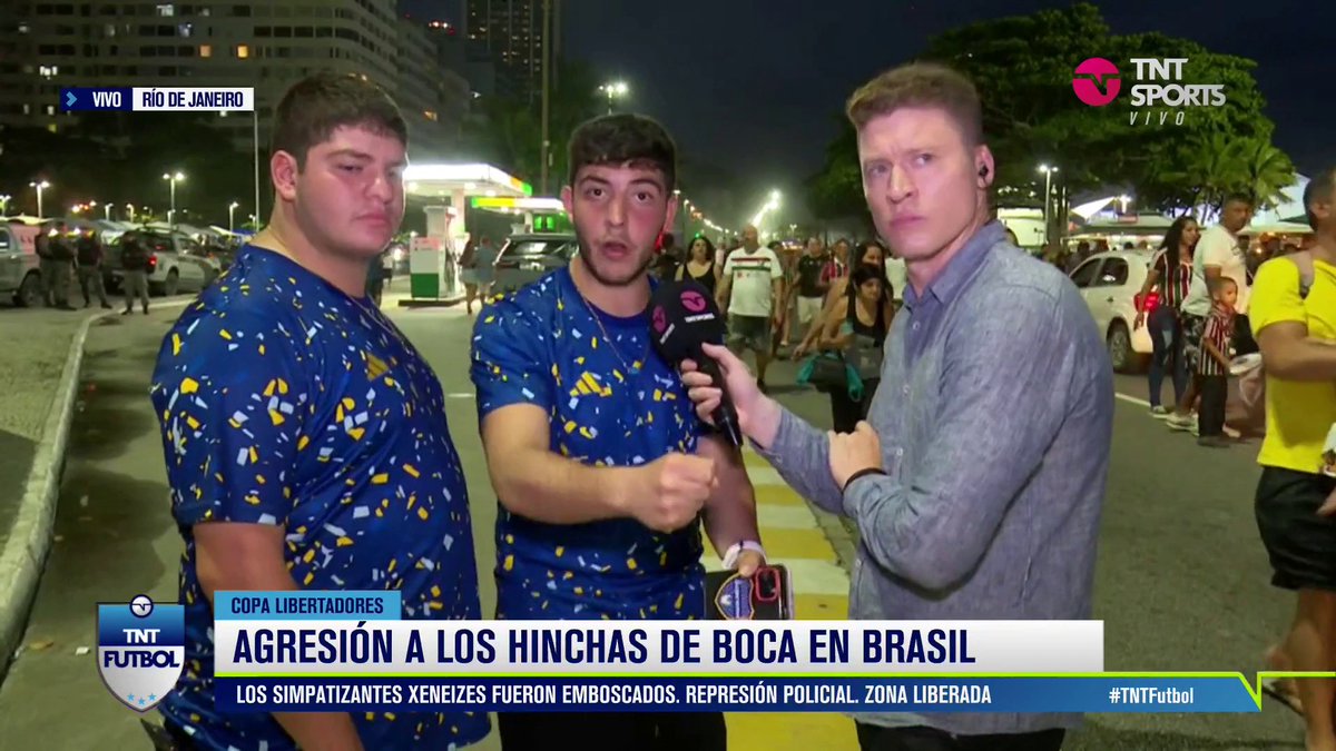 "NO ATENDIERON A MI PAPÁ PORQUE TIENE LA CAMISETA DE BOCA" 🔵🟡 La fuerte denuncia de los hinchas de Boca agredidos en Brasil, mano a mano con Nacho Bezruk 🇦🇷 en #TNTFútbol
