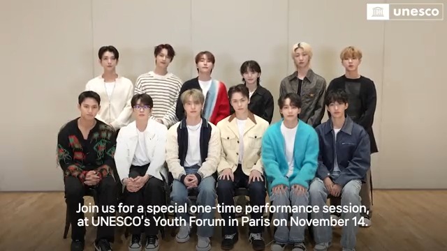 K-pop icon Seventeen will join the UNESCO Youth Forum! This year's focus: societal impacts of climate change and equitable climate transition. This is an example of another milestone in youth solidarity with music and culture! #unescoGC