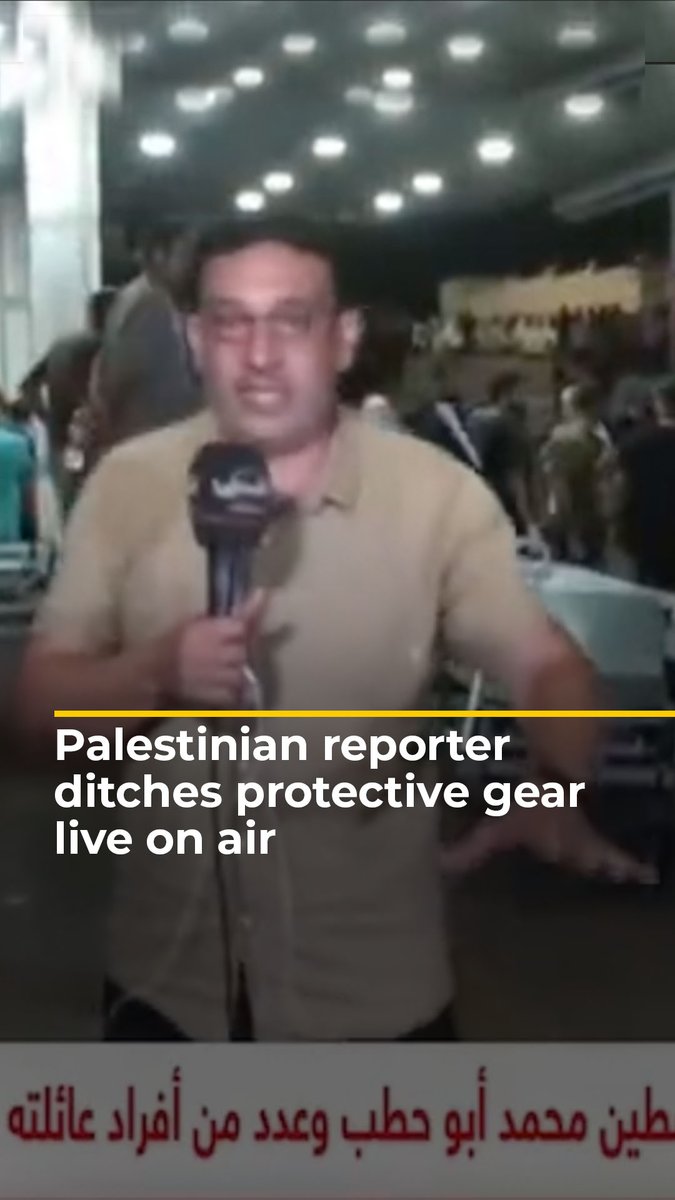 “We are waiting for our turn, one after the other.” A Palestinian journalist from Gaza ripped off his protective gear during a live report after one of his colleagues was killed in an Israeli attack.
