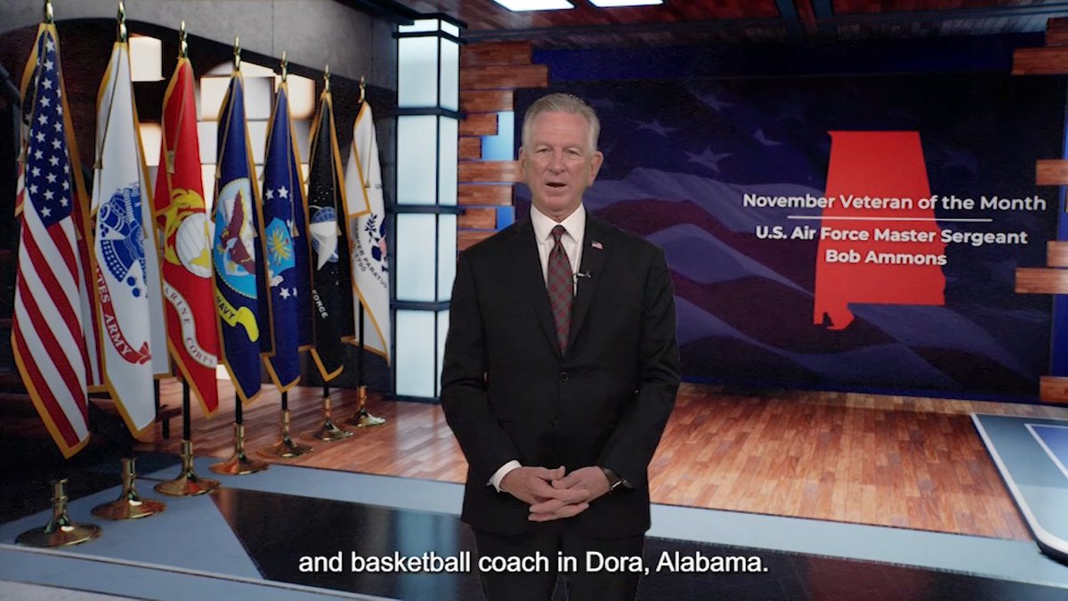 After retiring from a 24-year-career in the Air Force, Master Sergeant Bob Ammons decided to make Alabama his home. Now, he uses his time volunteering across our great state. I’m honored to recognize him as the November “Veteran of the Month.”