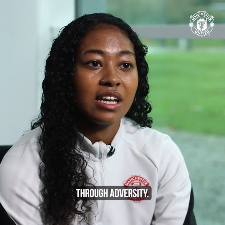 🗯️ "We thrive through adversity." Real talk from Jayde Riviere ahead of Sunday's #WSL return 👊 #MUWomen
