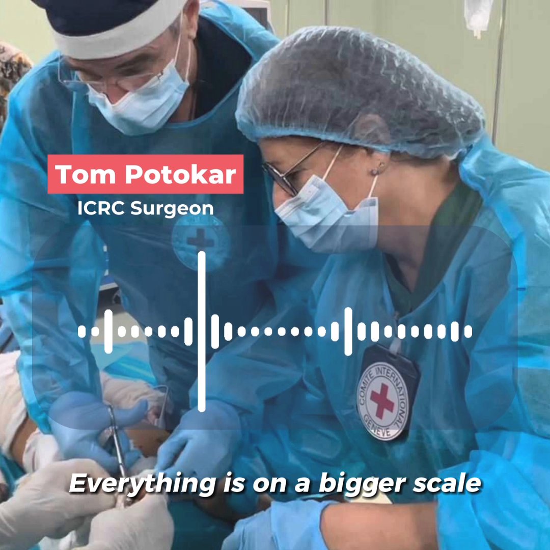 Dr. Tom Potokar, ICRC War Surgeon, shares with Anderson Cooper about hospitals in #Gaza. ❌ Complex injuries, burn injuries. ❌ Equipment, supplies - everything is in short supply. ❌ Huge numbers of displaced people in hospital stairwells, corridors, outside. Listen here 👇