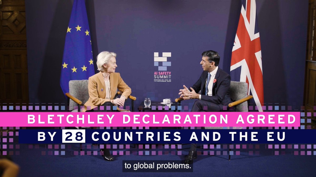 The #AISafetySummit united the world to ensure this transformative technology remains safe 🌍 Leading AI nations agreed shared principles on AI safety and launched the first global AI Safety Institute which will be based in the UK 🇬🇧 Here are some of the highlights 🔽