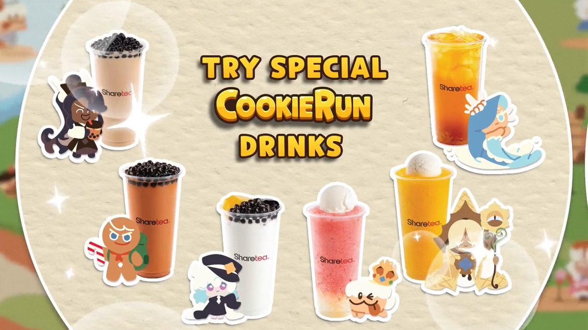 CookieRun: Kingdom is now a part of your sweet treat at Sharetea! 🍪💖🧋 *No Cookies were harmed in the making of this partnership #CookieRun #CookieRunKingdom #CRK #CRKxSharetea #SweeterTogether #Sharetea #Boba