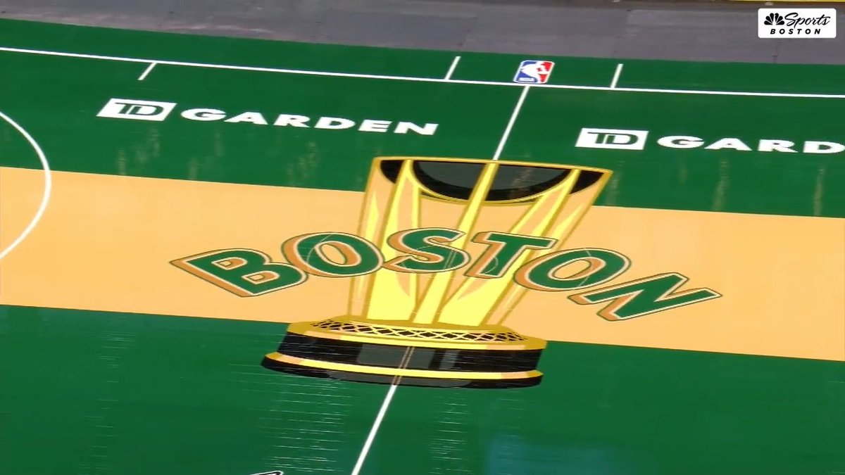 A look at the new court for the NBA In-Season Tournament 👀 The Celtics play their first tournament game next Friday vs. Brooklyn #DifferentHere