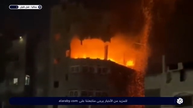 قصف إسرائيلي على مدرسة تؤوي نازحين في جباليا شمالي قطاع #غزة