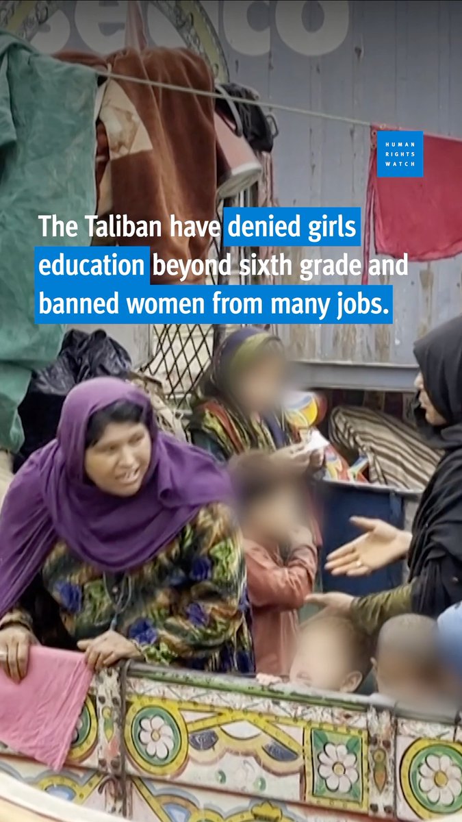 It also a special kind of cruelty to expel 850,000 women & girls to a country where you know their rights to study, work, move, access healthcare & aid, speak, organize, play sport & even just visit a park will be systematically violated.