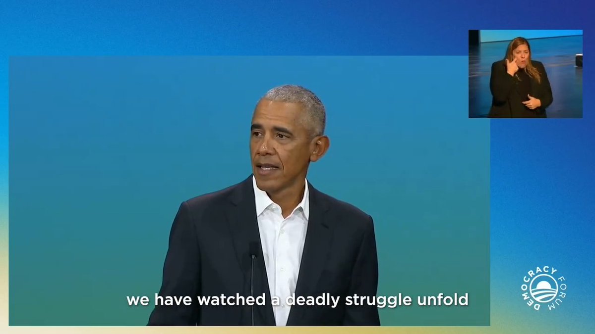 President Barack Obama addresses the ongoing conflict in Israel and Gaza at the #DemocracyForum.