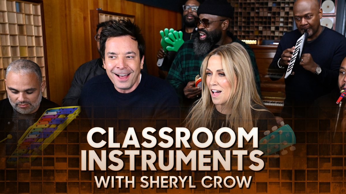 .SherylCrowLovers, The Roots and Jimmy perform “All I Wanna Do” with Classroom Instruments! #FallonTonight