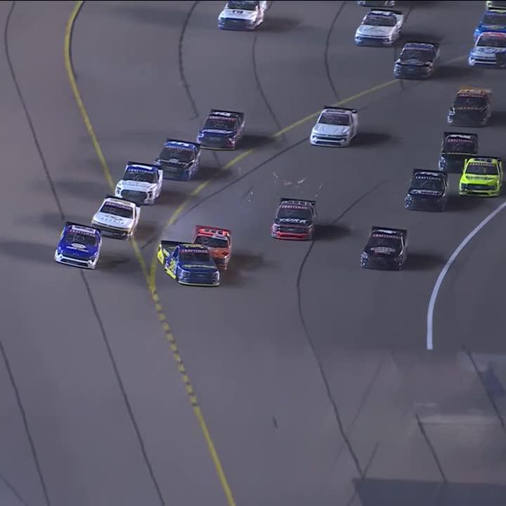 TROUBLE FOR THE CHAMPIONSHIP LEADER IN OVERTIME?! Is this a preview of more chaos in Xfinity and Cup? #Championship4 🎥: NASCAR CRAFTSMAN Trucks