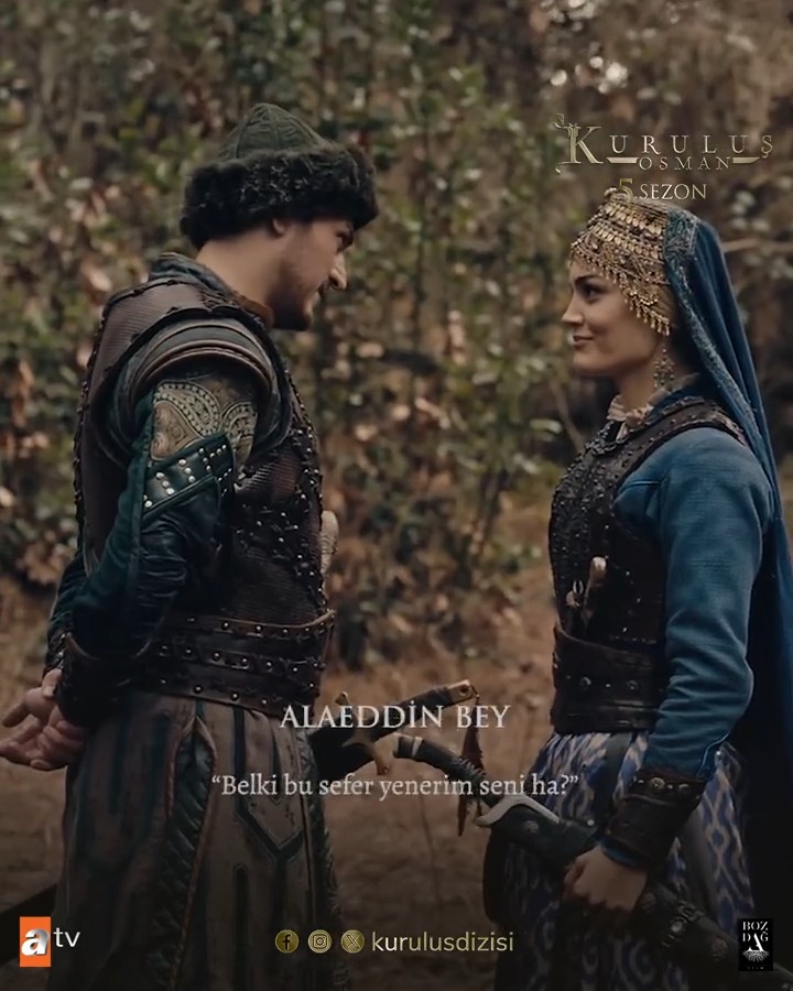 “Belki bu sefer seni yenerim ha?” #AlaeddinBey "Maybe I can beat you this time?" #KuruluşOsman nefes kesen yeni bölümü ile Çarşamba 20.00’de #atv’de! Bozdağ Film atv