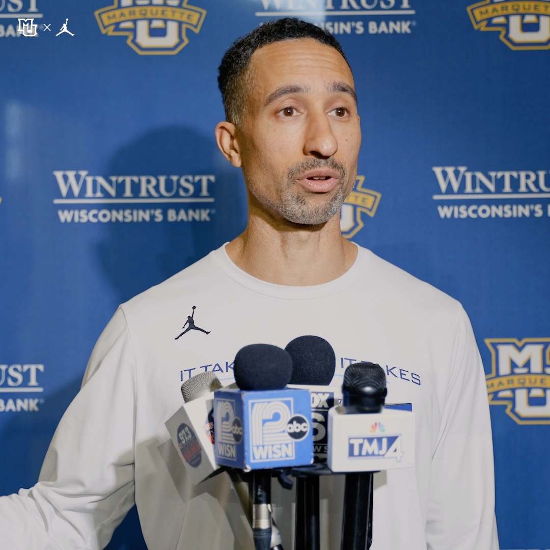 "This is the place to be." -Shaka Smart Coach Smart Presser: Stevie + Chase Pressers: #MUBB | #WeAreMarquette