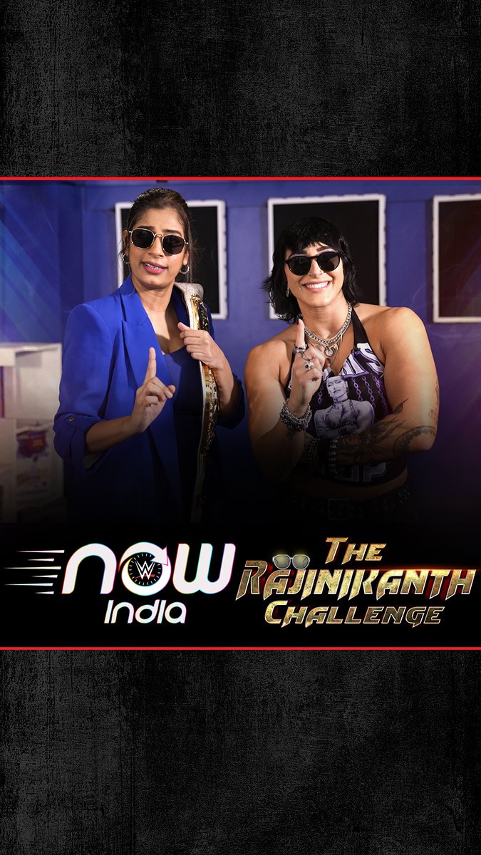 .RheaRipley_WWE, Sami Zayn and Jinder Mahal embrace their inner #Thalaiva as they pay tribute to Superstar Rajinikanth ahead of #WWECrownJewel. Gaelyn Mendonca #WWENowIndia #SonySportsNetwork
